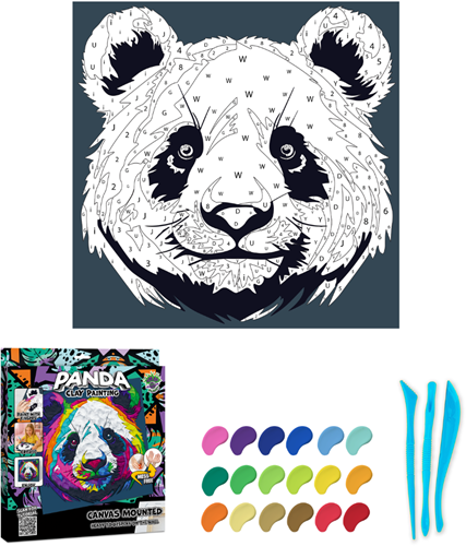 Splat Planet Clay Painting Panda 30 x 30 cm 350 gr-2