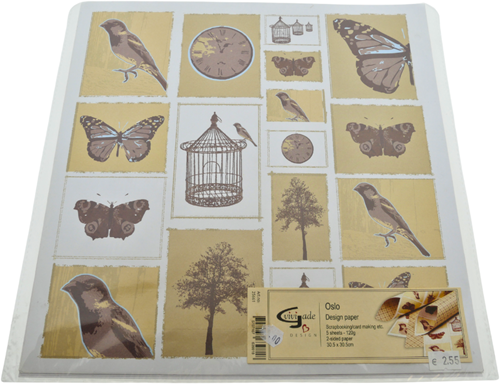 Vivi Gade Doppelseitiges Scrapbooking-Papier Oslo 30,5 x 30,5 cm, 5 Blatt