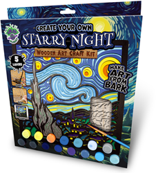 Splat Planet Wood Art Set Starry Night 27 x 26 x 3,5 cm