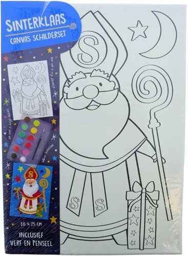 Wins Canvas Schilderen Sinterklaas 18x25 cm