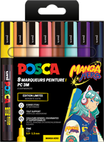 Uni Posca Markers PC3M Set 8 Stuk Manga Hero