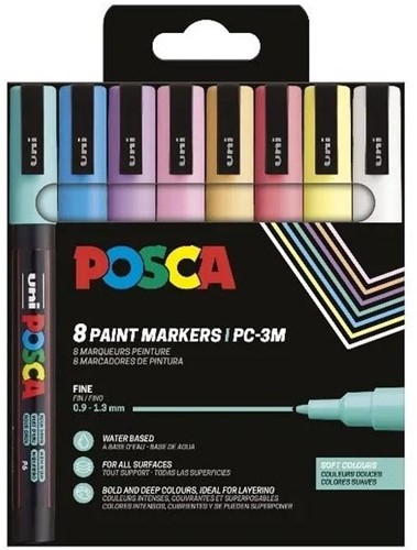 Uni Posca Markers PC3M Set Soft Colours