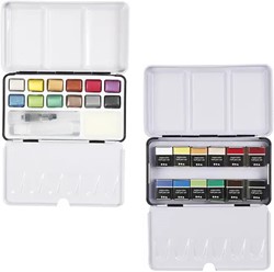 Pigment Art Watercolor Paint Set 12 ½ Pan