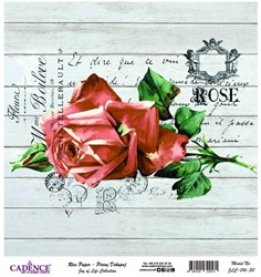 Cadence Rijst Decoupagepapier Joy of Life 016 30x32 cm Rose