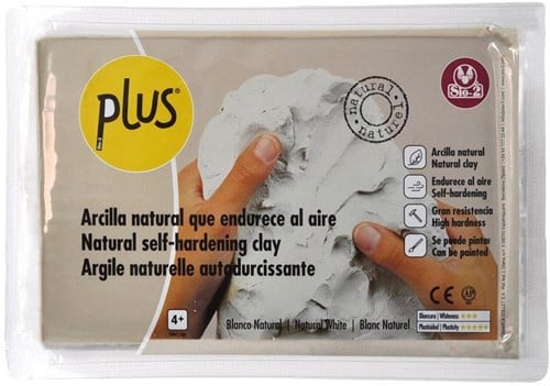 Plus Luchtdrogende Klei 1kg Naturel Wit