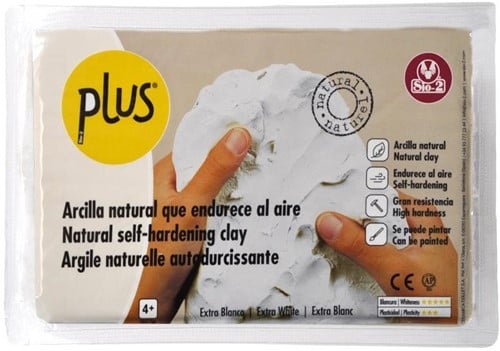 Plus Luchtdrogende Klei 1kg Extra Wit