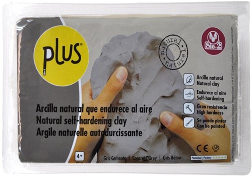 Plus Luchtdrogende Klei 1kg Beton Grijs