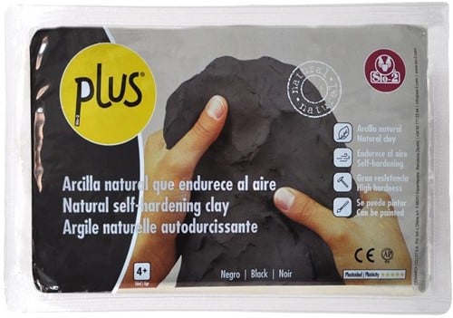 Plus Luchtdrogende Klei 1kg Zwart