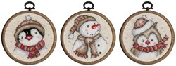 Vervaco Miniatuur Borduurset Kerst Figuren - Set van 3