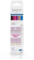 Uni Emott Fineliner Set 5 stuks Peruvian Folk
