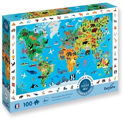 SentoSphère Puzzle Planet voller Tiere 100 Teile