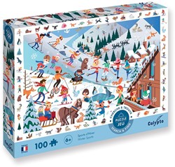 SentoSphère Puzzle Wimmelbild Wintersport 100 Teile