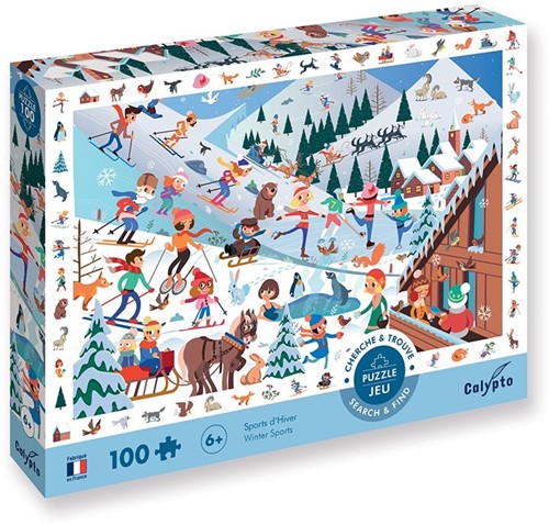 SentoSphère Puzzel Zoek en Vind Wintersport 100 stukjes