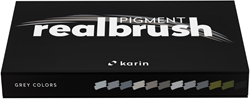 Karin Realbrush Pigment Set Grey Colors Collection 12 kleuren