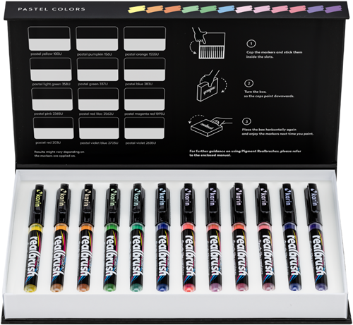 Karin Realbrush Pigment Set Pastel Colors Collection 12 kleuren-3