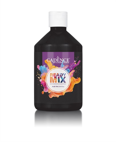 Cadence Ready Mix Acrylverf Mat 500 ml Zwart