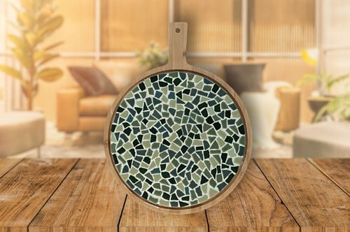 LC DIY Ronde borrelplank groen