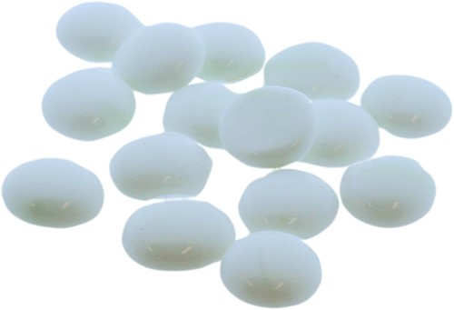 Glas Mozaïek 150 gr Rond Wit 2x0,7 cm