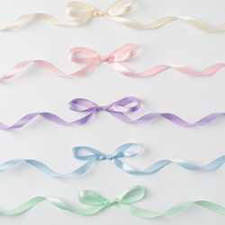 Folia Satin ribbons Pastel colors 5 x 4m