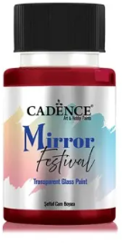 Cadence Mirror Festival Transparante Glasverf Red 50 ml