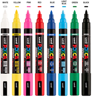 Uni Posca PC-5M Brush Marker Set 16 Pieces-2