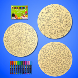 LOC Schilder Set Mandala 3 stuks