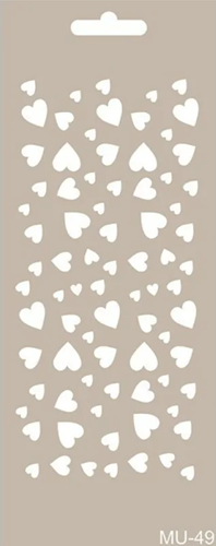 Cadence Herz-Schablone MU49 10 x 25 cm