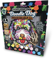 Splat Planet Wood Art Set Doodle Hond 27 x 26 x 3,5 cm-2
