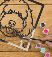 Splat Planet Wood Art Set Doodle Hond 27 x 26 x 3,5 cm-3