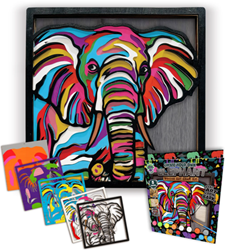 Splat Planet Wood Art Set Olifant 27 x 26 x 3,5 cm