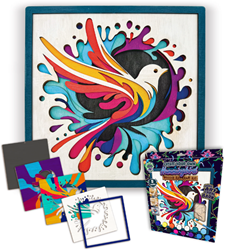 Splat Planet Wood Art Set kolibrie 27 x 26 x 3,5 cm