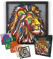 Splat Planet Wood Art Set Leeuw 27 x 26 x 3,5 cm