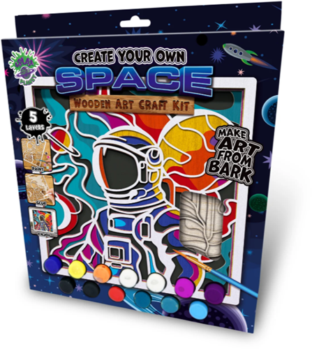 Splat Planet Wood Art Set Space 27 x 26 x 3,5 cm-2