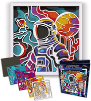 Splat Planet Wood Art Set Space 27 x 26 x 3,5 cm