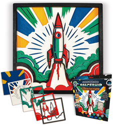 Splat Planet Wood Art Set Ruimteschip 27 x 26 x 3,5 cm