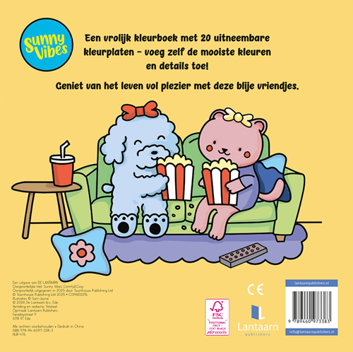 De Lantaarn Kleurboek Sunny Vibes - Comfy & Cosy L: 25 x B: 25 x D: 0,5 cm-2