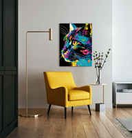 Splat Planet Paint By Numbers Gekleurde Kat-3