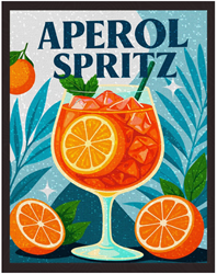 Splat Planet Diamond Painting Aperol Spritz
