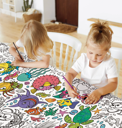 Splat Planet Malen-Tischdecke „Meereswelt“ 240 × 120 cm-3