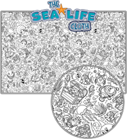 Splat Planet Malen-Tischdecke „Meereswelt“ 240 × 120 cm-2