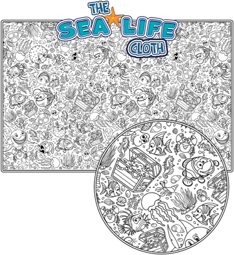 Splat Planet Malen-Tischdecke „Meereswelt“ 240 × 120 cm-2