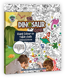 Splat Planet Color Your Own Dino Tablecloth 240 × 120cm