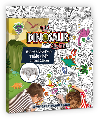 Splat Planet Color Your Own Dino Tablecloth 240 × 120cm