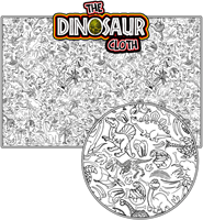 Splat Planet Kleur je eigen Tafelkleed Dino 240 × 120cm-3