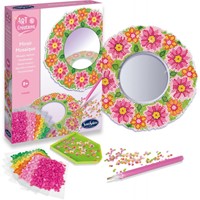 Art & Creations Mirror with Rhinestone Flowers-3