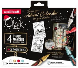 Uni-ball Kreidemarker-Weihnachts-4er-Set