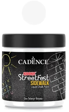 Cadence StreetFest Flüssigkreidefarbe für Gehwege, Weiß, 250 ml