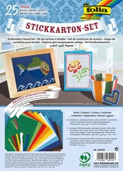 Folia Borduurkarton Set 25 Delig Gekleurd