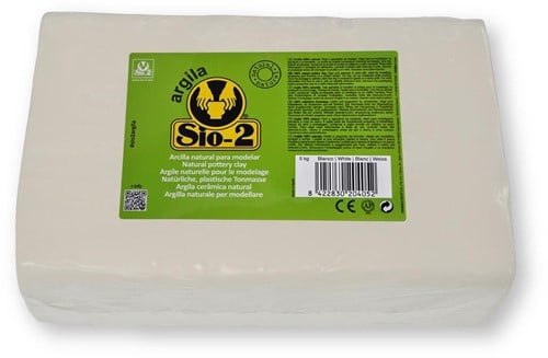 SIO-2 Argila Natuurlijke Pottenakkersklei  5kg Wit