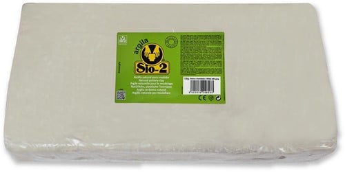 SIO-2 Argila Natuurlijke Pottenbakkersklei met Chamotte 10kg Wit